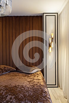 Photo of luxury badroom in modern classic style design