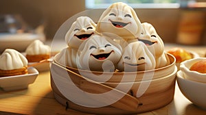 Pixar-inspired Dumplings: A Delightful Ming Pao Treat In Zbrush Style photo