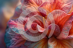 a photo macro shots of a beautiful striped exotic plant