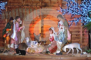 Photo made at the Christmas Market in Luxembourg - Bethlehem scene with baby Jesus Christ