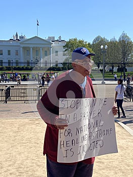 Asking for Healing at the Whitehouse in Washington DC in Spring