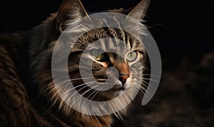 photo of Manx cat in its natural habitat. Generative AI