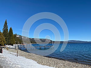 Photo of McKinney Bay on Lake Tahoe in the Sierra Nevada Mountains of Northern California