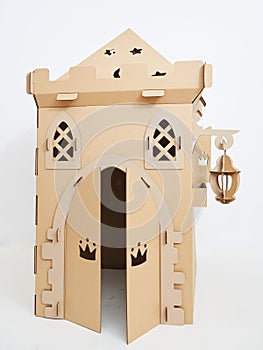 Photo of medieval decorations made of cardboards