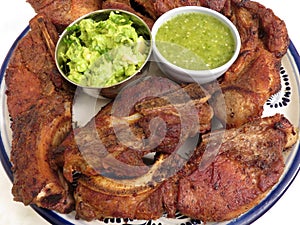 Pork Ribs With Guacamole and Tomatillo Sasla photo
