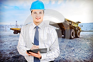 Photo of a mining engineer