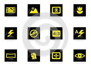 Photo modes icons set