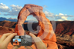 Photo montage Delicate Arch