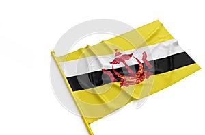 Photo of the national flag of Brunei.
