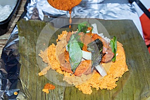 Photo of Nicaragua tamales being prepared photo