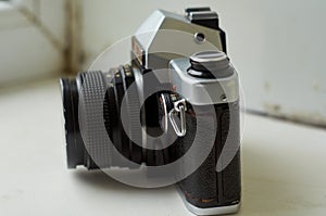 Photo of non-working Soviet film camera