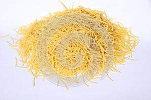 Photo  of noodles on a white background