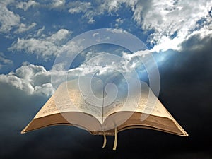 Divine spiritual light for all mankind bible open