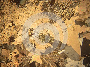 photo of the optical mineralogy and thin section microscopy of petrography photo