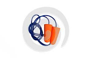 Photo of orange corded earplug