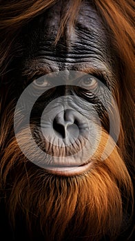 Photo of an Orangutan\'s Expressive Face\