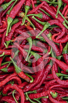 Photo with organic red chili peppers.