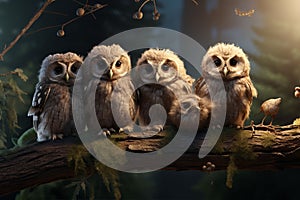 Photo of owlets in macro photography