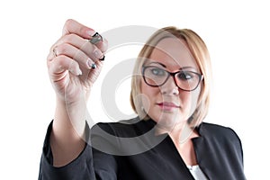 Photo of painting business woman