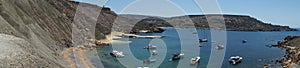 Photo panorama. Nice view of Qarraba Bay and Snorkeling point mountainous landscape. Snorkeling point, Unnamed Road, Mgarr, Malta