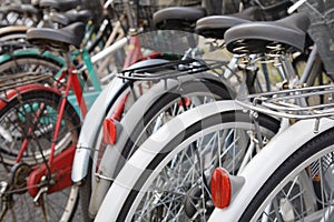 Photo of Parked Bicycles on the road