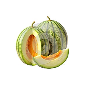 Pepino melon fruit on a slice