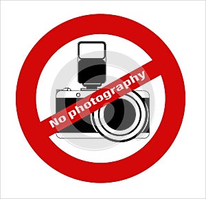 A Photo and phone forbidden warning sign vector illustration