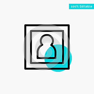 Photo, Photographer, Photography, Portrait turquoise highlight circle point Vector icon