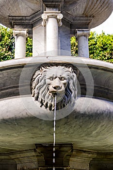 Photo Picture Image of marble water fountain faucet lion