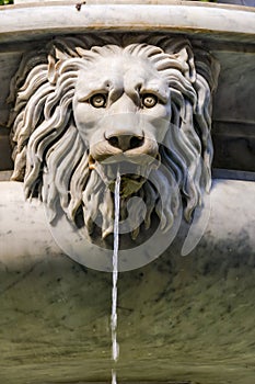 Photo Picture Image of marble water fountain faucet lion