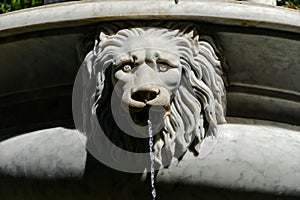 Photo Picture Image of marble water fountain faucet lion