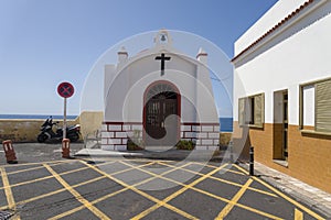 Photo Picture of a small church in los abrigos tenerife canary islands spain photo