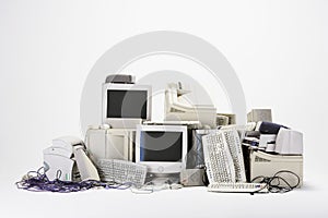 Photo of Pile of computer hardware