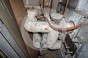 Asbestos insulation in pipe raping photo
