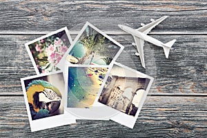 Photo plane travel view traveler photograph album