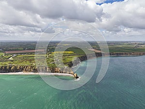 Photo of the pointe du Hoc - Historic site of the Normandy DDay during the WWII.