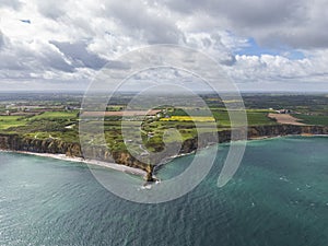 Photo of the pointe du Hoc - Historic site of the Normandy DDay during the WWII.