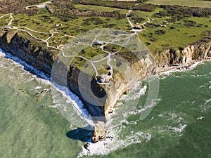 Photo of the pointe du Hoc - Historic site of the Normandy DDay during the WWII.