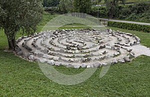 Photo of a prehistoric stone maze photo