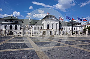 Photo of the presidential palace in Bratislava