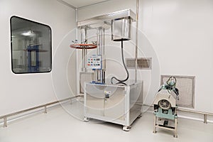 Photo production, clean room with stainless steel hardware