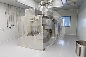 Photo production, clean room with stainless steel hardware