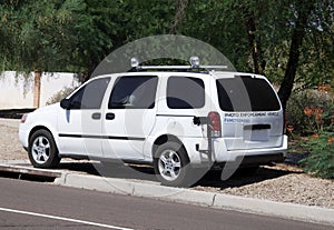 Photo radar van speed trap
