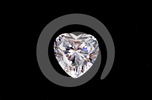 Photo of real arge diamond with heart shape