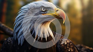 Photo Realistic Eagle: A Close-up Of Majestic Beauty