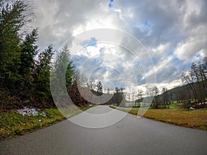 Photo recordings from the Bavarian Forest with ultra wide angle lens in winter