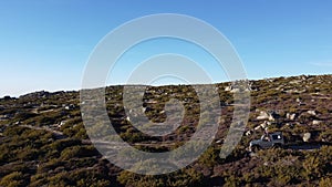 The photo of the road to the Covao Dos Conchos in Serra Da Estrela Natural Park in Portugal