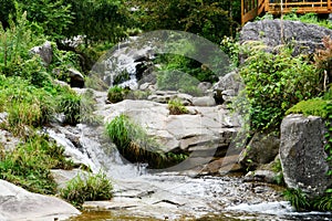 Rocks in streams in the valley