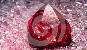 photo of ruby texture with crystal structure