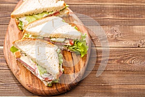 Photo of sandwiches with toothpicks